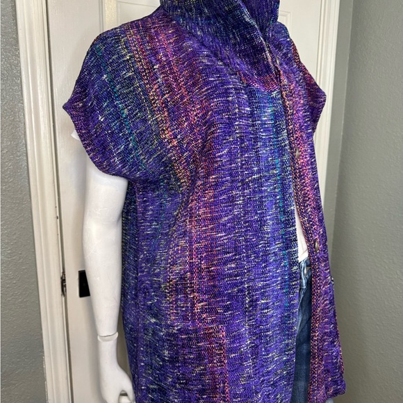 Elizabeth Jenkins Handwoven Chenille Modern Funky Vest - Picture 6 of 11